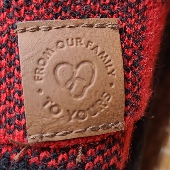 Dearfoams sz L (11-12) men's house slippers wool/ faux fur - Picture 4 of 8